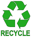  recycling logo with the word RECYCLE